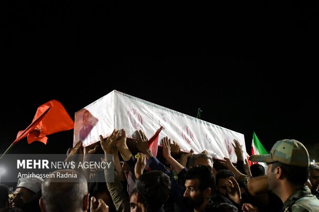 مراسم وداع با پیکر شهید «علیرضا بالیده» در بیرجند