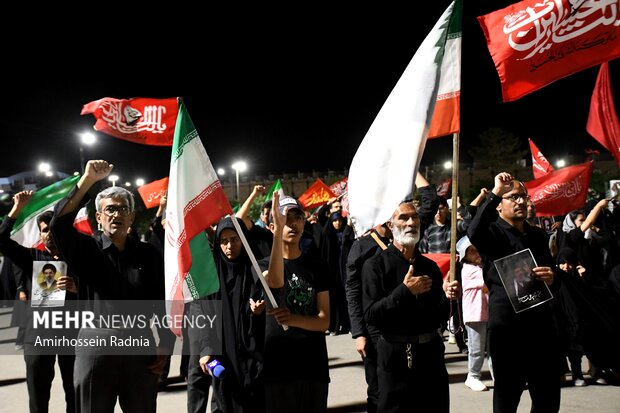مراسم وداع با پیکر شهید «علیرضا بالیده» در بیرجند