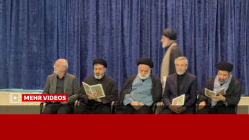 حضور فرزندان رهبر شهید انقلاب در مراسم گرامیداشت قائد شهید امت