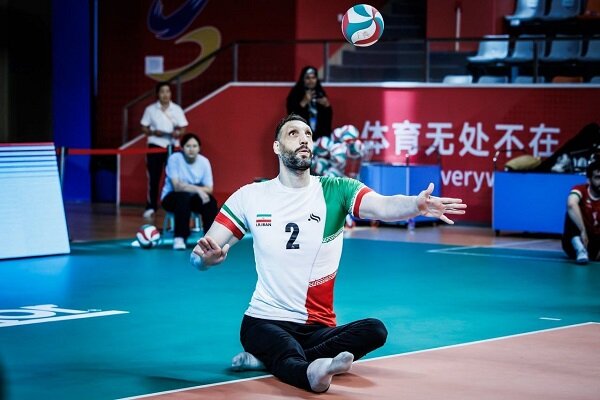 تصاویر دیدنی از مرد ۲۴۷ سانتیمتری والیبال نشسته ایران درمسابقات جهانی