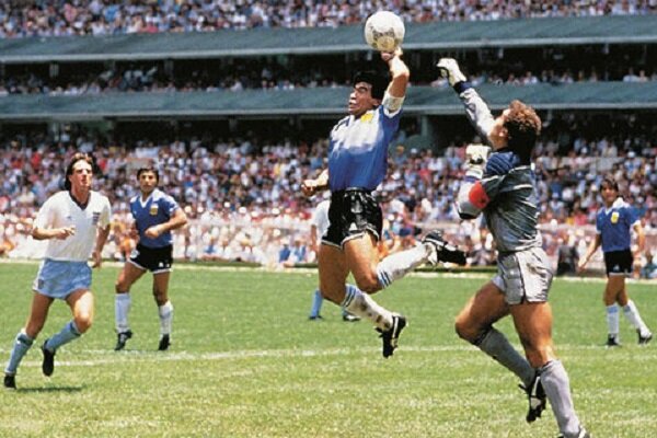 Argentina faces England with 'Hand of God' jersey