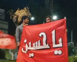 همدلی و پرچم گردانی مردم شیروان