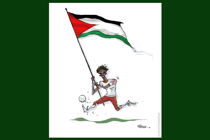 واکنش کارتونیست برزیلی به حضور یامال در فینال جام جهانی با پرچم فلسطین واکنش کارتونیست برزیلی به حضور یامال در فینال جام جهانی با پرچم فلسطین