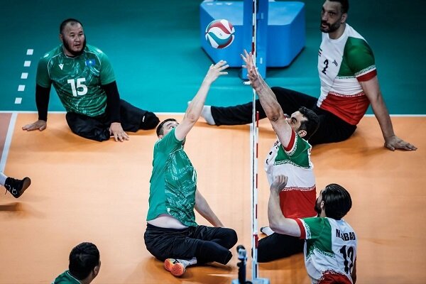 تصاویر دیدنی از مرد ۲۴۷ سانتی‌متری والیبال نشسته ایران درمسابقات جهانی
