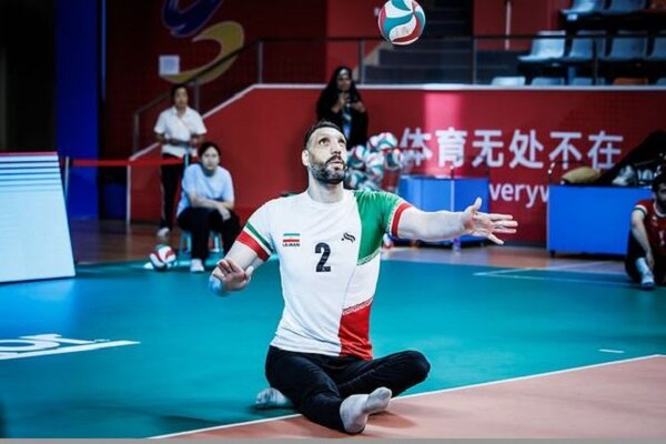 تصاویر دیدنی از مرد ۲۴۷ سانتیمتری والیبال نشسته ایران درمسابقات جهانی