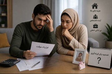 نا اطمینانی شغلی؛ مانع پنهان فرزندآوری خانواده های ایرانی
