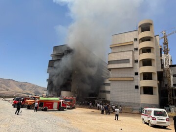 جزئیات جدید از آتش‌سوزی انبار بیمارستان «نیایش» خرم‌آباد