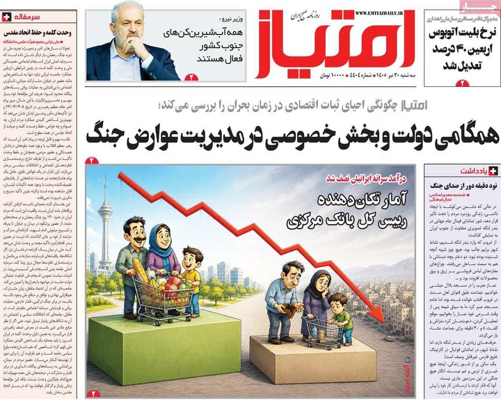روزنامه‌های صبح ۳۰ تیر