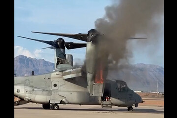ABD’ye ait helikopter yandı