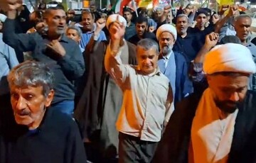 راهپیمایی شبانه مردم انقلابی آبدان