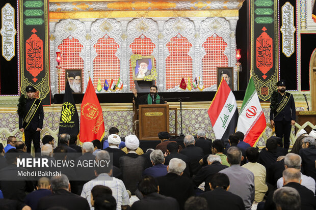 مراسم گرامیداشت رهبر شهید از سوی عتبه حسینیه در قم