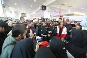 گفتگوی سردار رادان با زائران اربعین حسینی در مرز خسروی