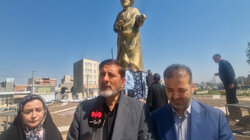 رونمایی از المان علامه مقدس‌اردبیلی در میدان نیار اردبیل