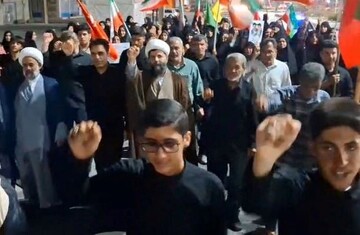 راهپیمایی شبانه مردم انقلابی آبدان