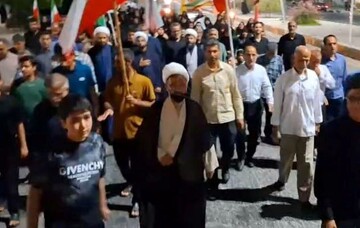 راهپیمایی  و اجتماع  شبانه مردم انقلابی آبدان