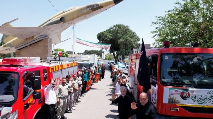 آتش‌نشانان قزوینی برای خدمت‌رسانی به زائران اربعین راهی نجف شدند