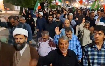 راهپیمایی و اجتماع شبانه مردم انقلابی آبدان