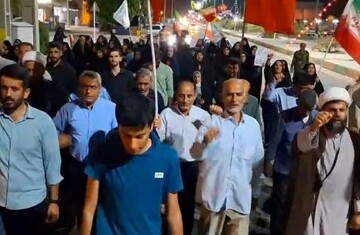 راهپیمایی و اجتماع شبانه مردم انقلابی آبدان