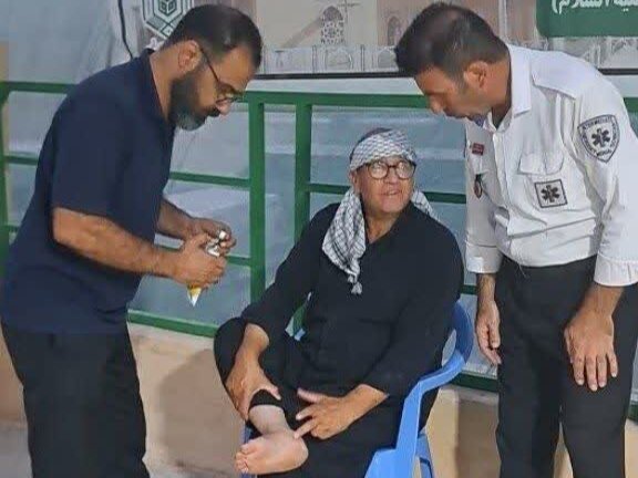 خدمترسانی اورژانس استان یزد به زائران حسینی در مرز مهران