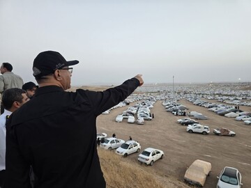 استاندار کرمانشاه از پارکینگ‌های مرز خسروی بازدید کرد