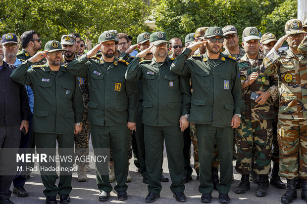 مراسم استقبال از پیکر خلبان شهید مجید کاظمی در شیراز