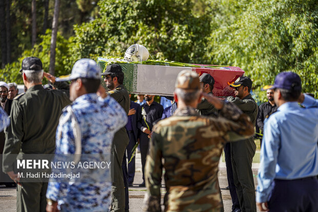 مراسم استقبال از پیکر خلبان شهید مجید کاظمی در شیراز