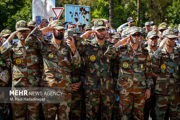 مراسم استقبال از پیکر خلبان شهید مجید کاظمی در شیراز