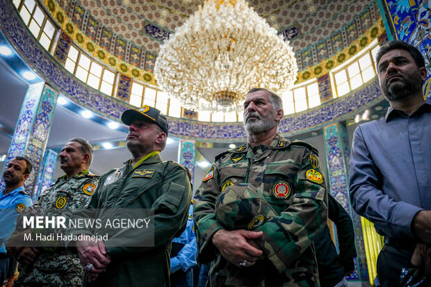 مراسم استقبال از پیکر خلبان شهید مجید کاظمی در شیراز