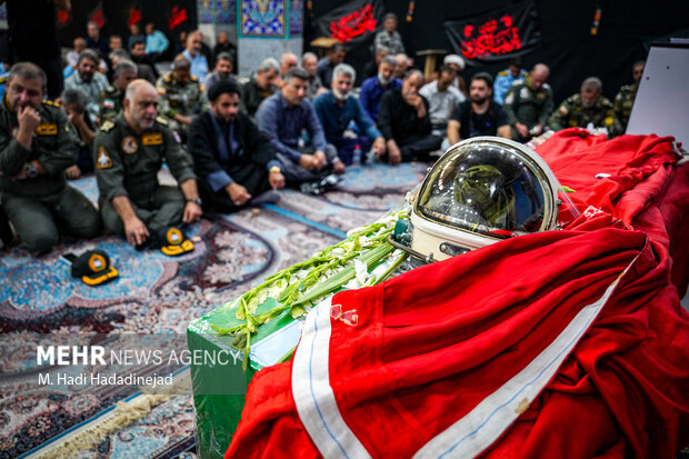 مراسم استقبال از پیکر خلبان شهید مجید کاظمی در شیراز
