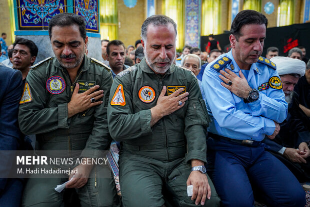 مراسم استقبال از پیکر خلبان شهید مجید کاظمی در شیراز