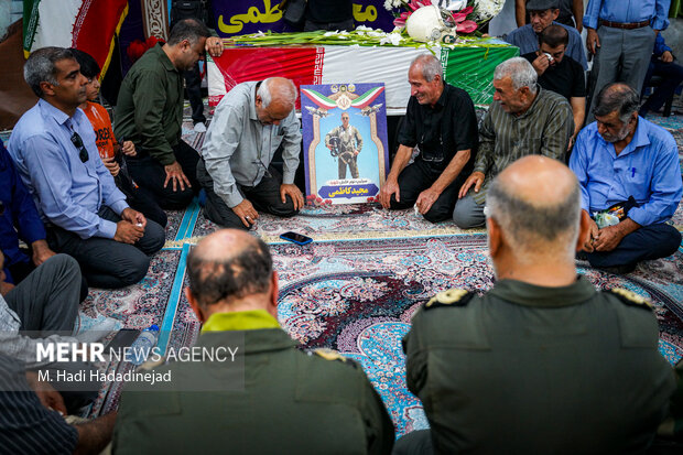مراسم استقبال از پیکر خلبان شهید مجید کاظمی در شیراز