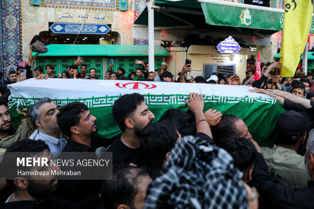 تشییع شهدای حمله آمریکا و عربستان به مقر حشد شعبی در کربلا