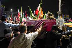 وداع با پیکر شهید سرتیپ دوم خلبان مجید کاظمی در شیراز