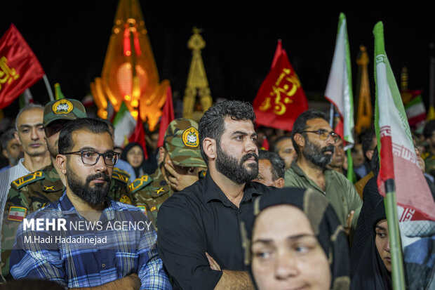وداع با پیکر شهید سرتیپ دوم خلبان مجید کاظمی در شیراز