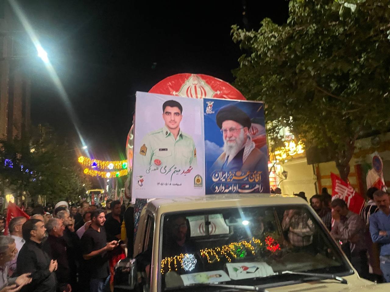 تشییع شهید مدافع امنیت «شهید میثم کرمی» در شهرکرد