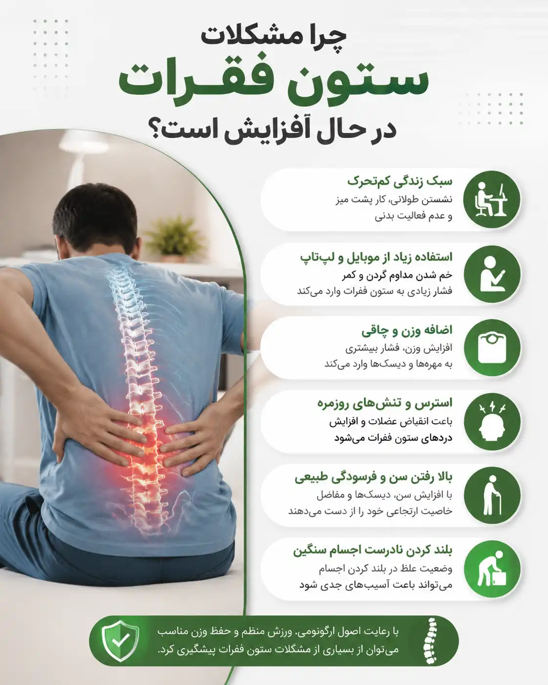 چرا مشکلات ستون فقرات در زنان بیشتر مورد توجه قرار گرفته است؟