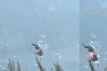 Yunanistan'da 2 yangın söndürme helikopteri çarpıştı (+video)