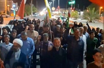 راهپیمایی شبانه مردم انقلابی آبدان