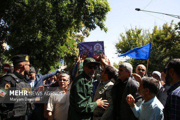 تشییع پیکر مطهر جانباز شهید قربانعلی مرگان در بجنورد
