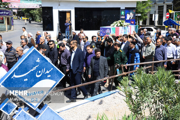تشییع پیکر مطهر جانباز شهید قربانعلی مرگان در بجنورد