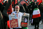 ڕێپێوانی بەجێماوانی ئەربەعین لە ئێران؛ هەزاران عاشقی ئیمام حسێن شین دەگێڕن