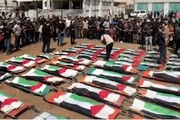 بالفيديو، وداع مؤلم مع شهداء أكبر مجزرة ارتكبها الكيان الصهيوني في غزة