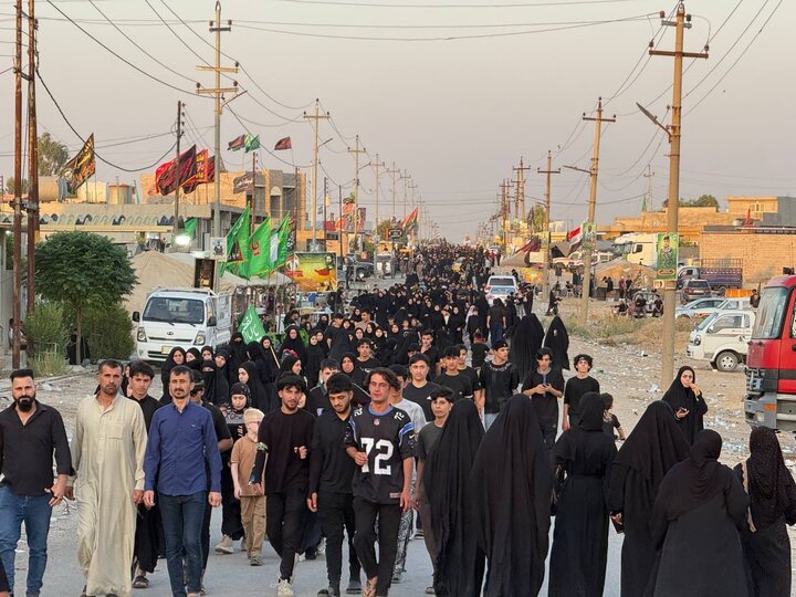 مراسم عزاداری اربعین امام حسین ع در شهرهای مختلف عراق+ تصاویر