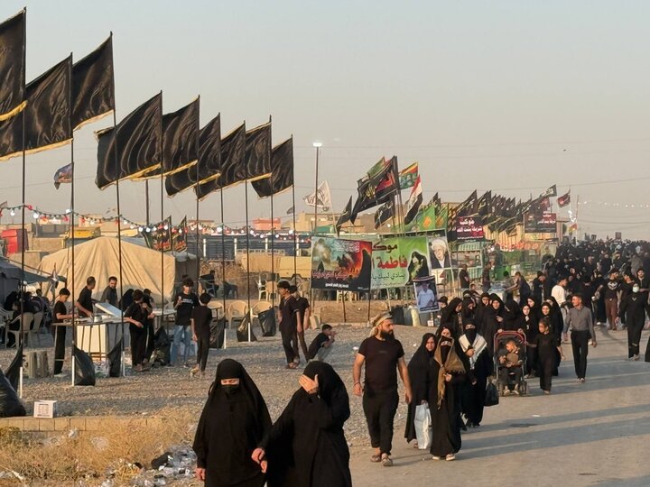 مراسم عزاداری اربعین امام حسین ع در شهرهای مختلف عراق+ تصاویر