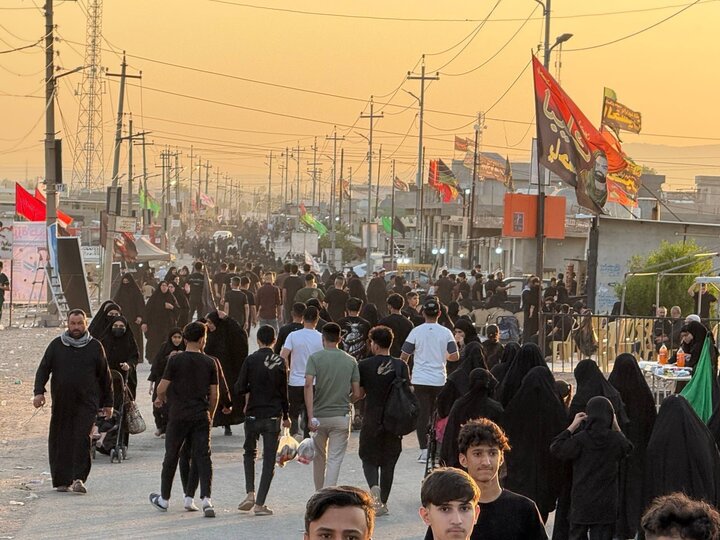 مراسم عزاداری اربعین امام حسین ع در شهرهای مختلف عراق+ تصاویر