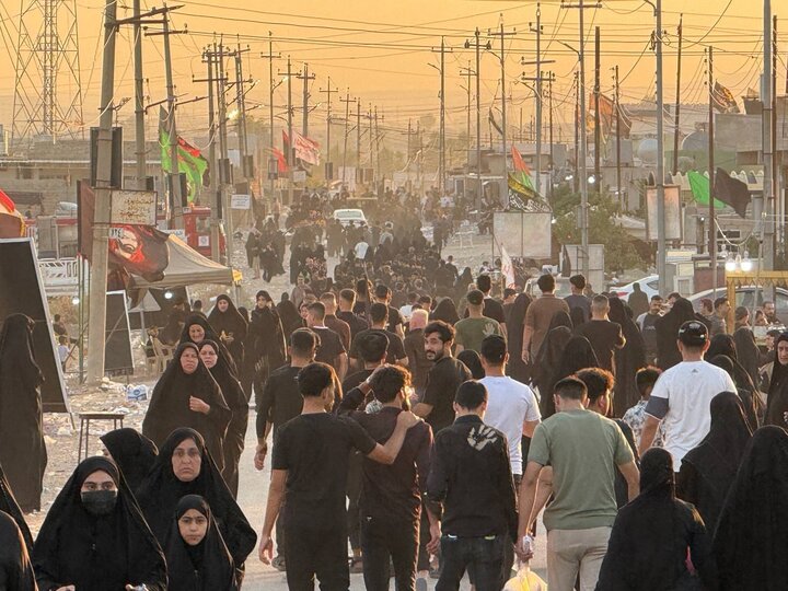 مراسم عزاداری اربعین امام حسین ع در شهرهای مختلف عراق+ تصاویر