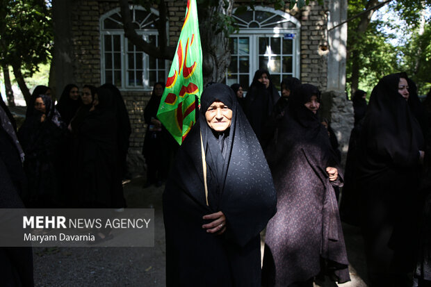 زائران پیاده چناران‌شهر در مسیر حرم رضوی