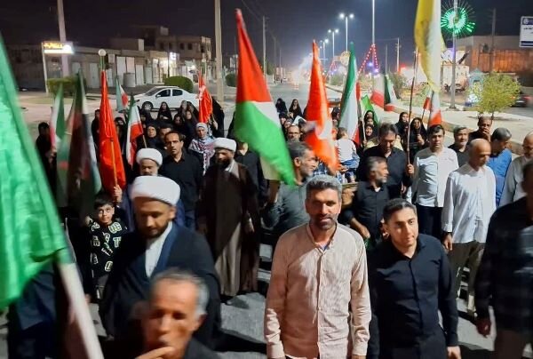 راهپیمایی شبانه مردم انقلابی آبدان