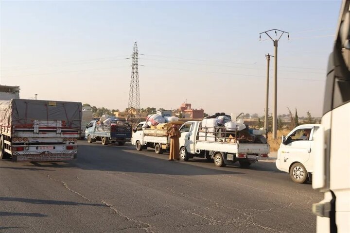یەکەم کاروانی ئاوارەکانی سەرێکانی گەڕانەوە زێدی خۆیان