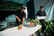 Pilgrims served in Mawkib en rout to Imam Reza holy shrine